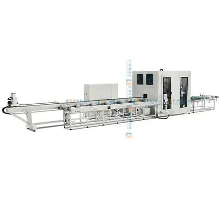 Plastic profile sawing and milling machining center