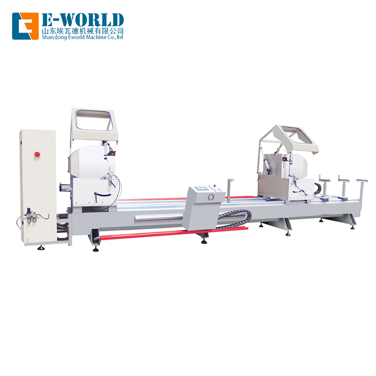 CNC automatic double head window profile cutting saw machine